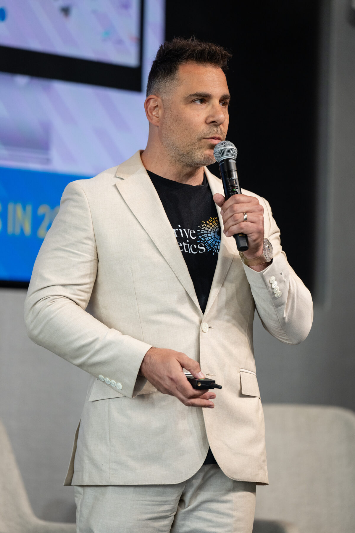 James speaking portrait